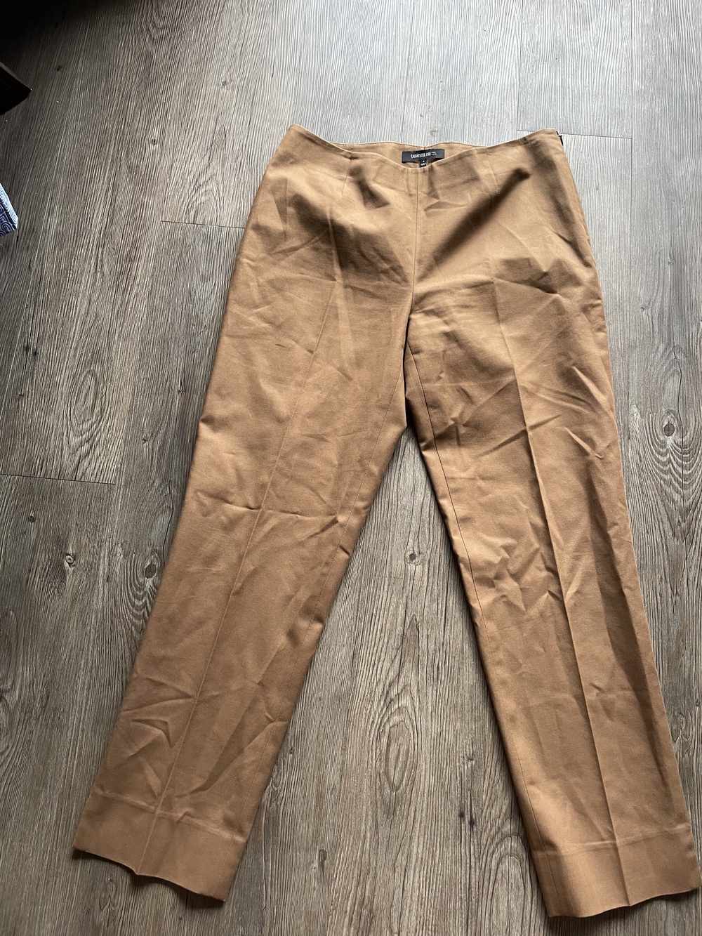 Lafayette 148 New York Tan Straight-Leg Trousers